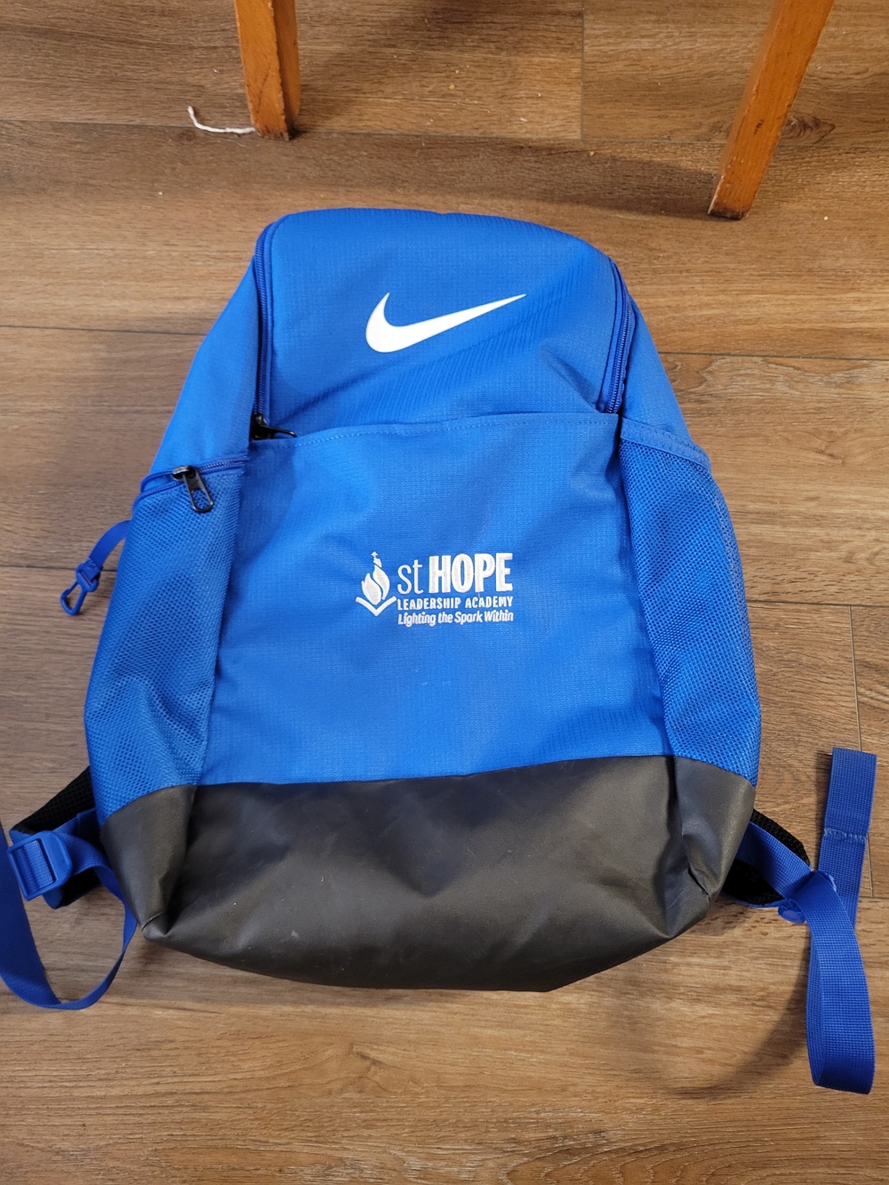 Nike Blue and Black School Backpack with St. Hope Logo